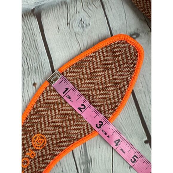 NEW! ROTHY'S beige orange chevron herringbone flat ballerina shoes 10 - Picture 9 of 9